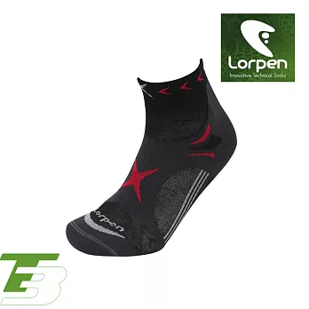 Lorpen T3 運動慢跑襪 X3UM/城市綠洲(吸濕排汗、快乾涼爽、柔軟舒適、萊卡、彈性耐用、西班牙)黑/L