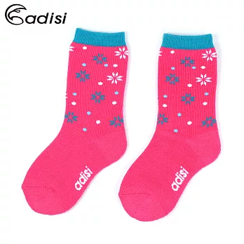 ADISI 兒童雪花對折雪襪AS17042(S-L) / 城市綠洲專賣(保暖襪、毛襪、保暖透氣)粉紅/M