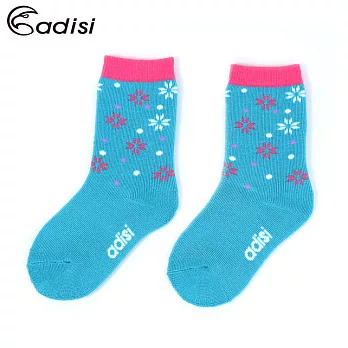 ADISI 兒童雪花對折雪襪AS17042(S-L) / 城市綠洲專賣(保暖襪、毛襪、保暖透氣)水藍/S