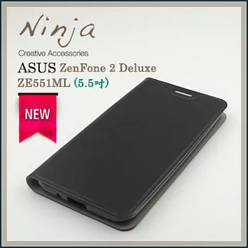 【東京御用Ninja】ASUS ZenFone 2 Deluxe ZE551ML經典瘋馬紋保護皮套（黑色）