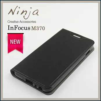 【東京御用Ninja】InFocus M370經典瘋馬紋保護皮套（黑色）