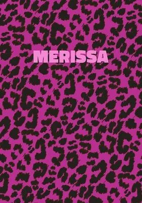 Merissa: Personalized Pink Leopard Print Notebook (Animal Skin Pattern). College Ruled (Lined) Journal for Notes, Diary, Journa