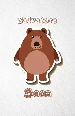 Salvatore Bear A5 Lined Notebook 110 Pages: Funny Blank Journal For Wide Animal Nature Lover Zoo Relative Family Baby First Last Name. Unique Student