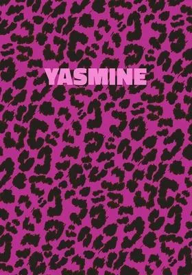 Yasmine: Personalized Pink Leopard Print Notebook (Animal Skin Pattern). College Ruled (Lined) Journal for Notes, Diary, Journa