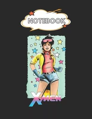 Notebook: Marvel Xmen Jubilee Retro Bubble Color Pop Graphic Blank Comic Notebook for Kids Marble Size Blank Journal Composition