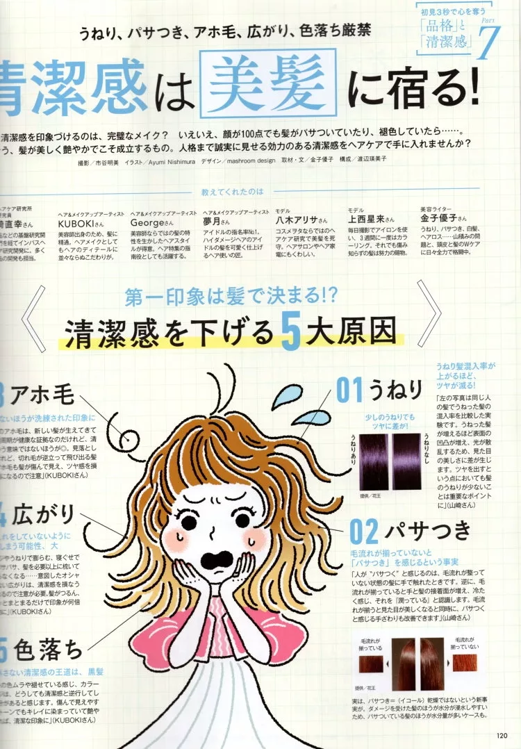 充滿清潔感的頭髮