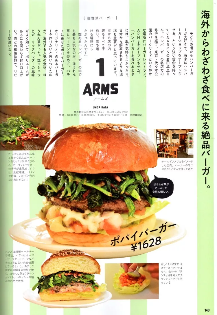 值得挑戰的個性派漢堡：ARMS