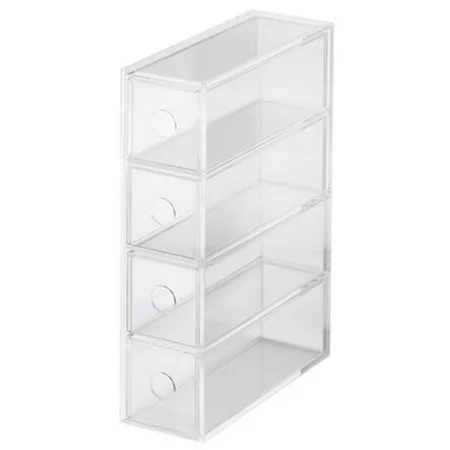 博客來 Muji 無印良品 壓克力眼鏡小物收納架 4層