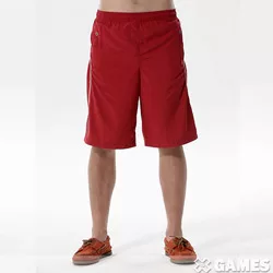 【美國X GAMES】標準潮流平織風衣短褲-男(火熱紅-XL)
