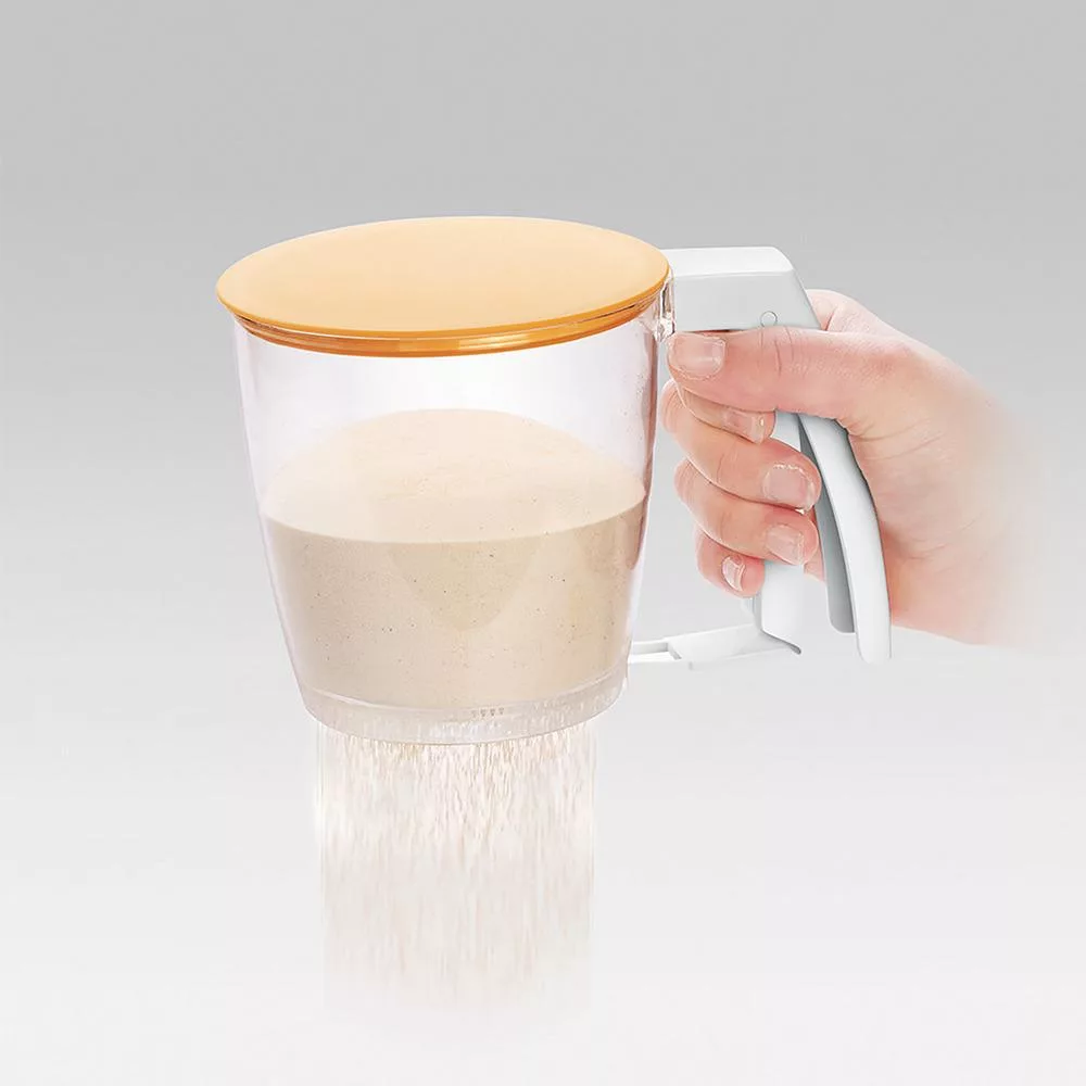 《TESCOMA》Delicia附蓋手壓式麵粉篩(630ml)