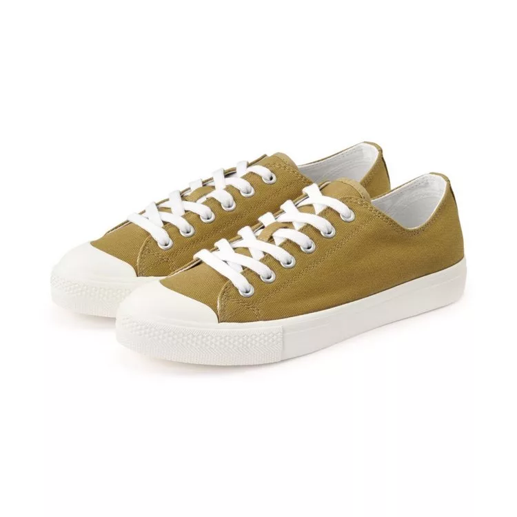 [MUJI無印良品]撥水加工有機棉舒適休閒鞋JP27.5深米