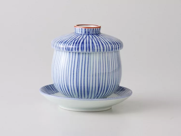 博客來 西海陶器 波佐見燒茶碗蒸碗 附台皿 花十草