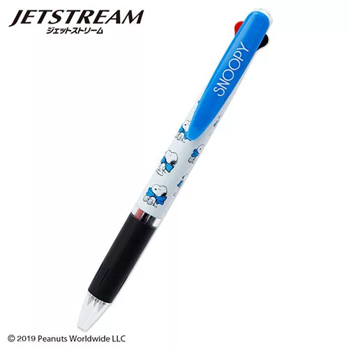 博客來 Sanrio 日本製jetstream 夾式三色溜溜筆0 5mm Snoopy Uni 藍色蝴蝶結