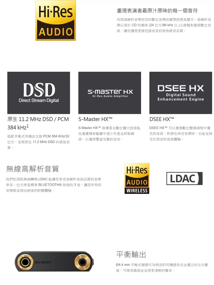 SONY索尼 NW-ZX507 - 詳情1