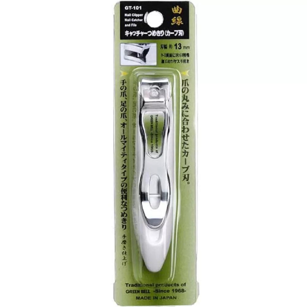 日本綠鐘GT不銹鋼安全指甲剪(曲線刃.L.95mm)GT-101