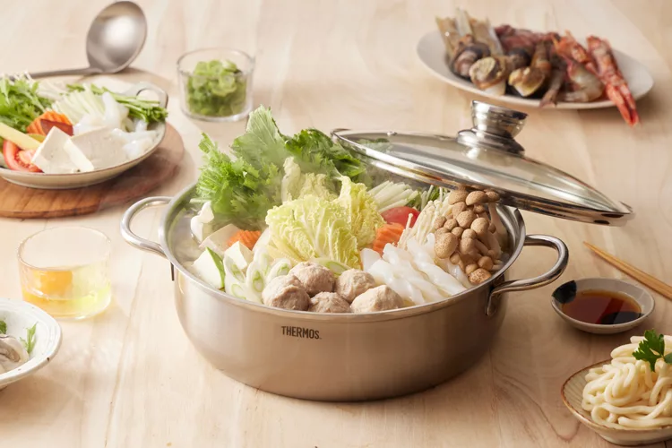 【THERMOS膳魔師】不銹鋼含蓋火鍋 28cm(KOS-W28H)