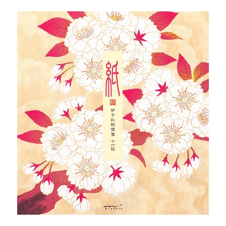 博客來 Midori Japanworks日本名藝系列 春季 便箋 絹印八重櫻