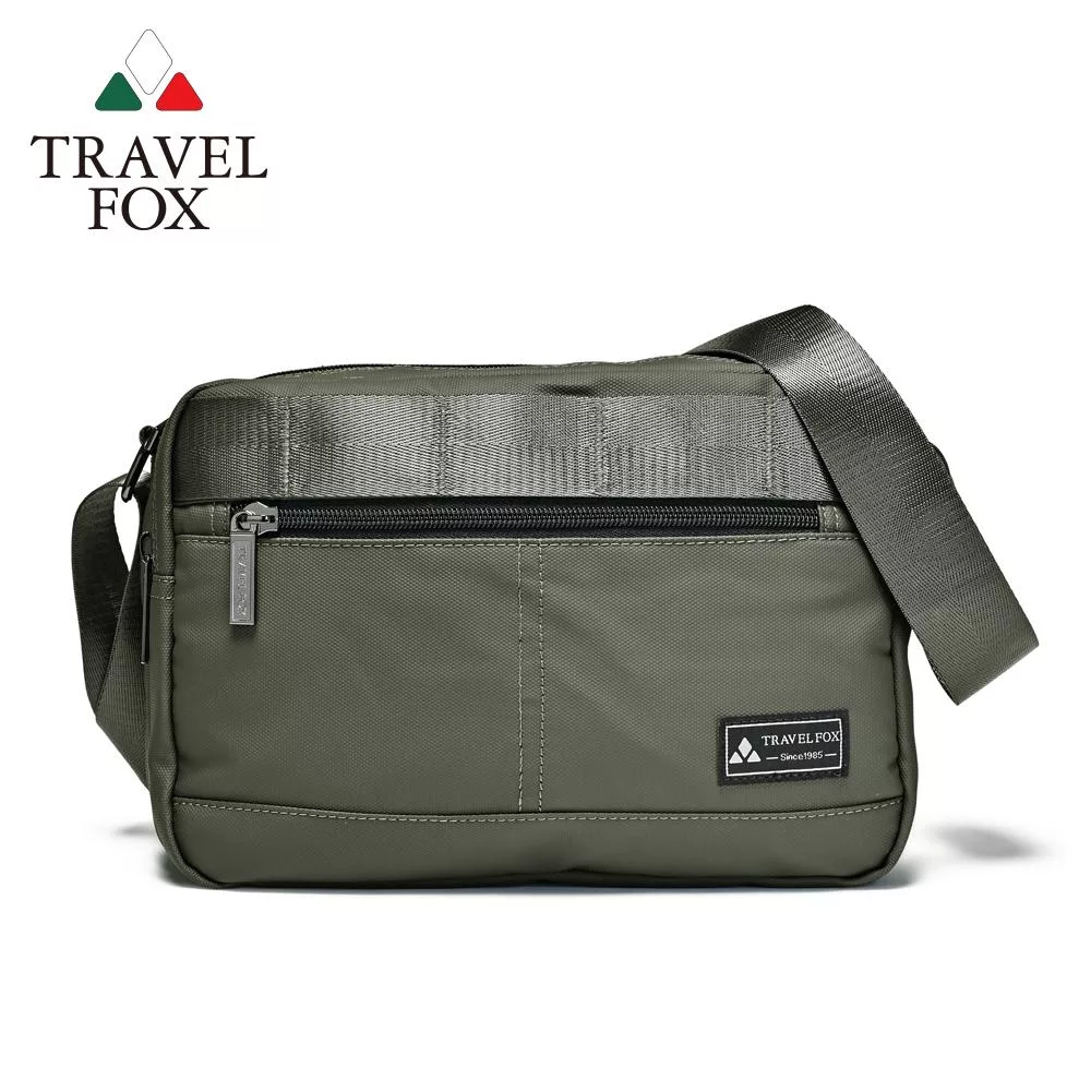 【TRAVEL FOX 旅狐】輕巧雙料防撥水帆布側背包 (TB817-17) 墨綠