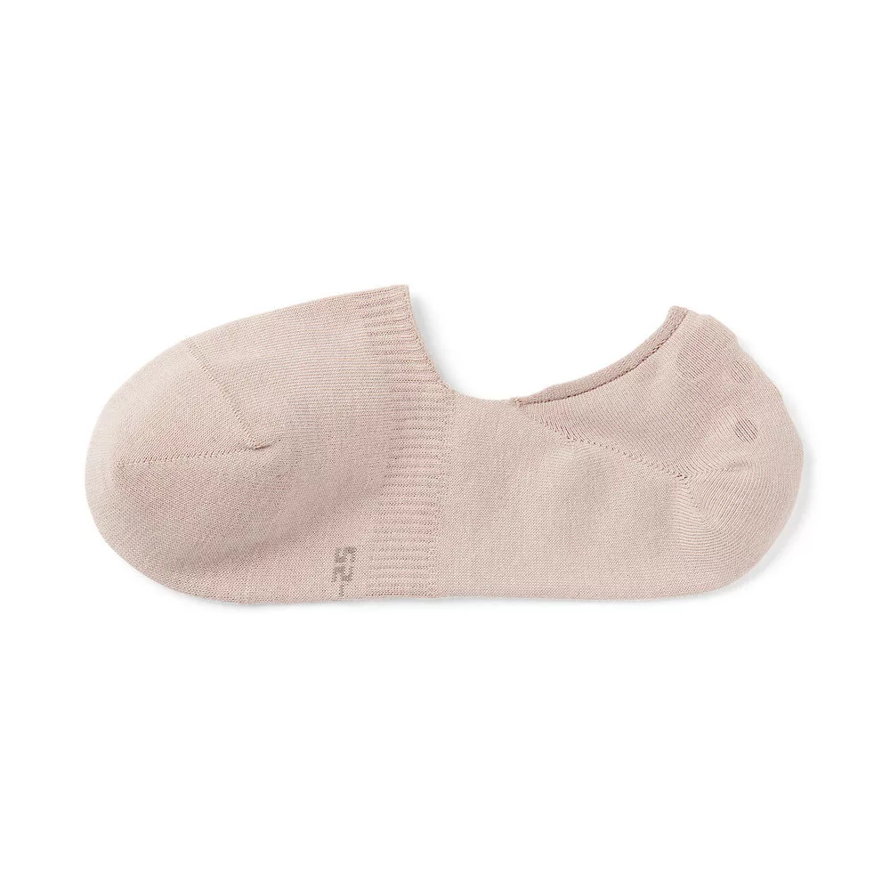 【MUJI 無印良品】女棉混輕薄腳跟防滑隱形襪23-25cm 淡棕