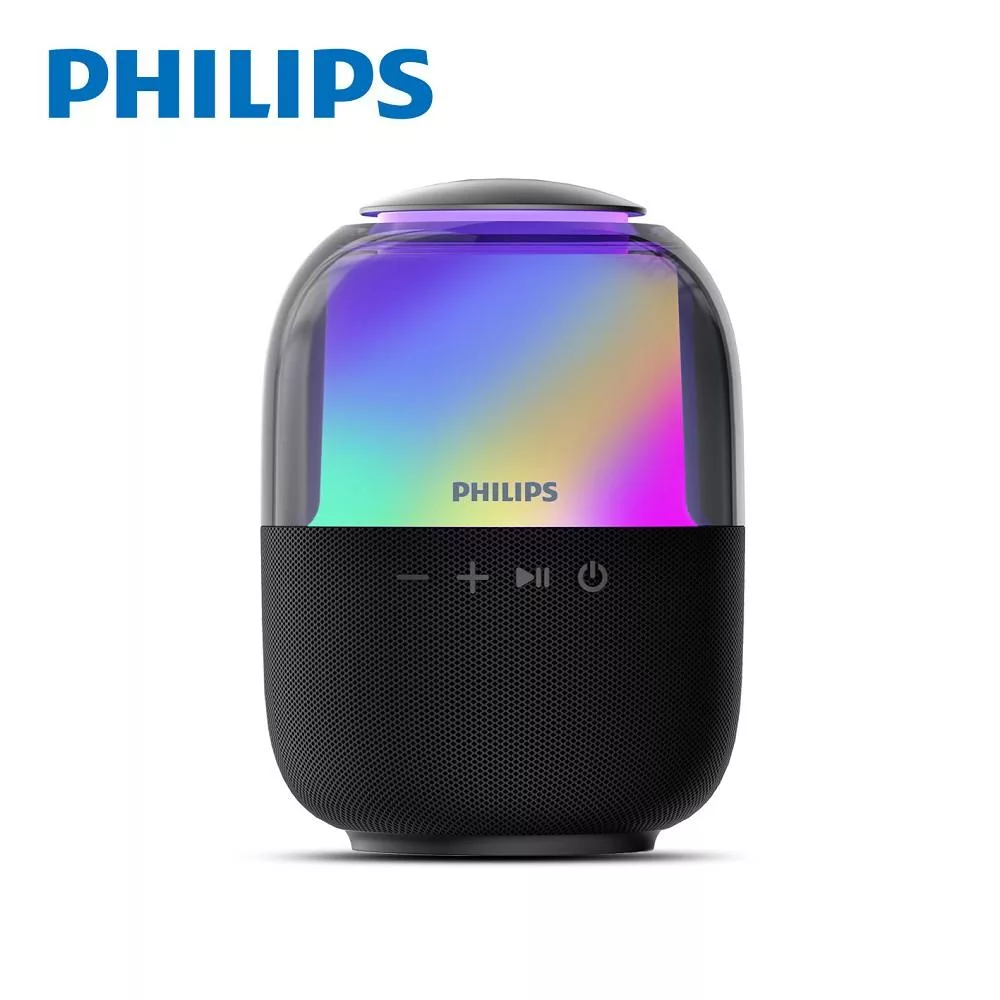 PHILIPS 炫彩RGB強力低音無線藍牙5.3喇叭-TAS2108BK 黑