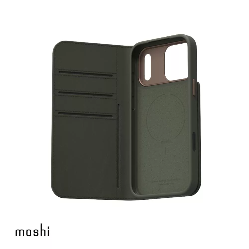 Overture 磁吸可拆式卡夾型皮套 for iPhone 17 Pro Max  苔影綠