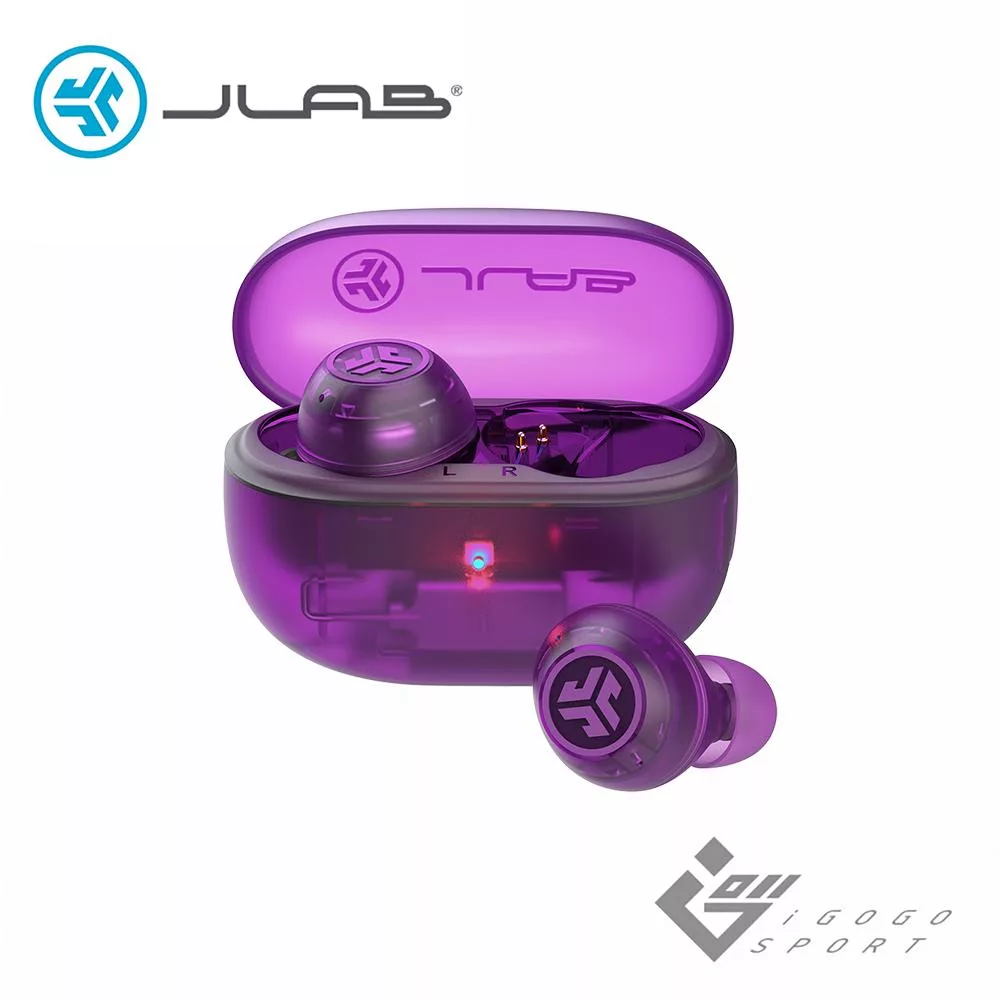 JLab GO POP ANC 真無線藍牙耳機 晶透紫