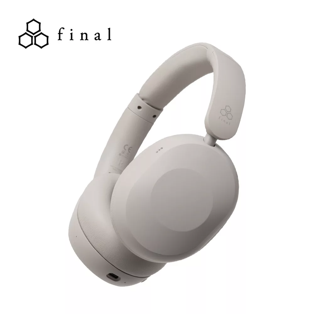 日本 Final UX1000 主動降噪藍牙耳罩耳機 灰米色