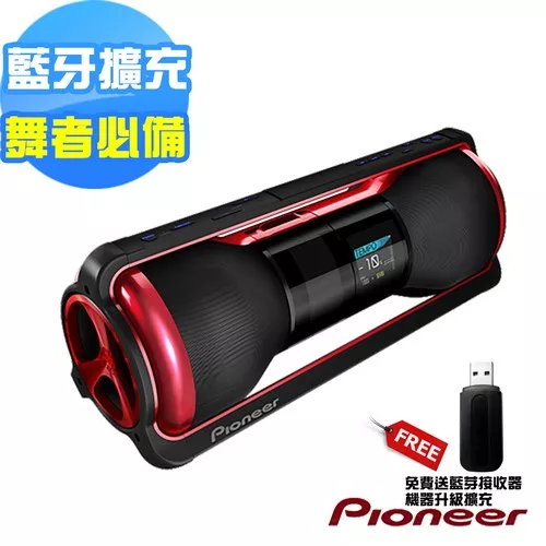 PIONEER先鋒Steez Audio攜帶式音響 STZ-D10Z-R 送無線藍芽接收器