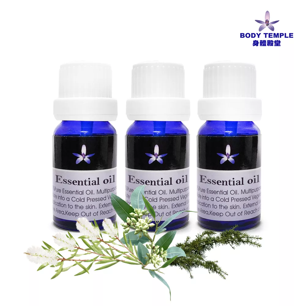 Body Temple呼吸芳療精油組合10mlx3(尤加利,松樹,白千層)