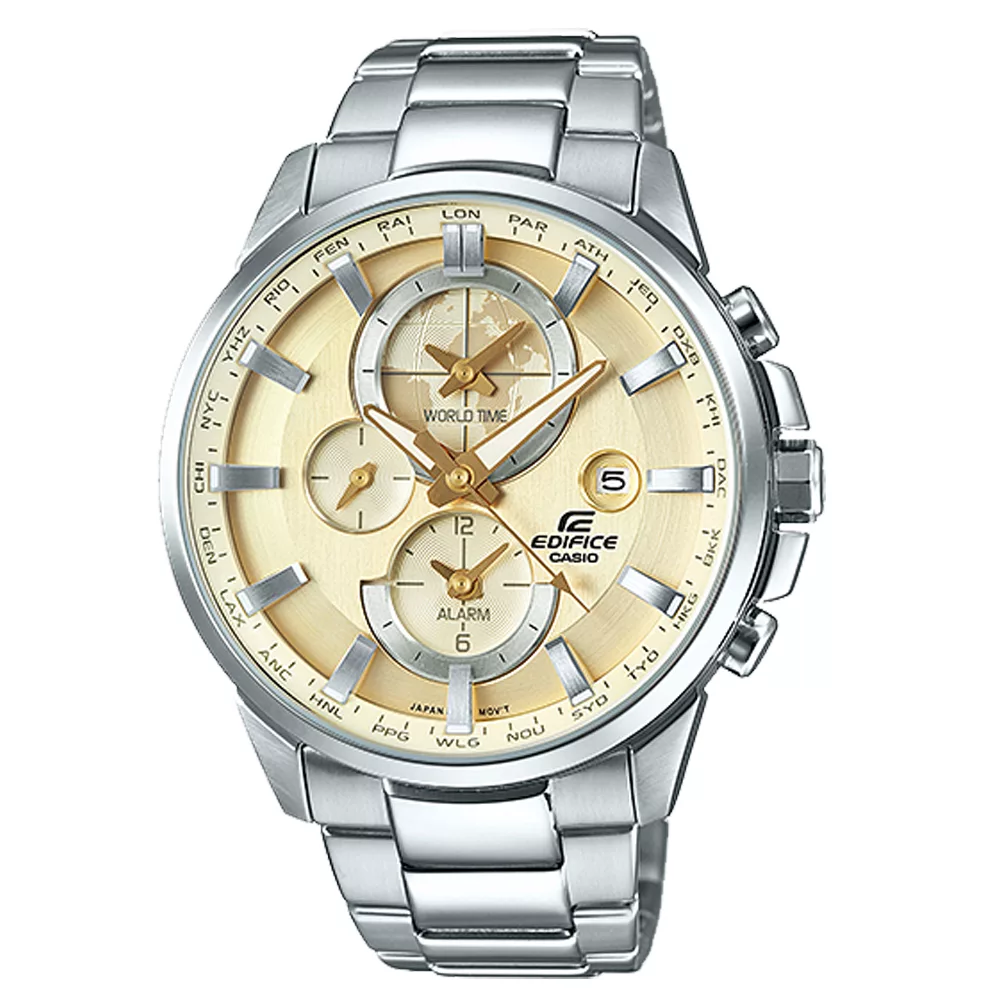 CASIO EDIFICE   爵士遨遊雙時區賽車腕錶-ETD-310D-9AVUDF