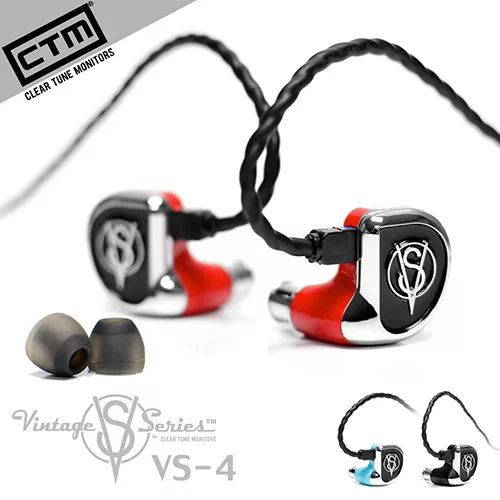 CTM Vintage系列 VS-4 高解析四動鐵單元可換線繞耳式入耳耳機法拉利紅