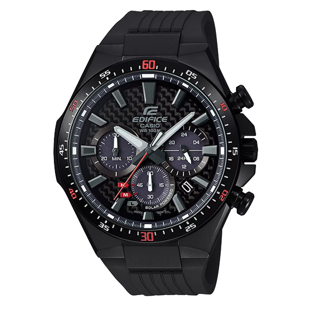 CASIO EDIFICE  三眼聚焦太陽能賽車腕錶-EQS-800CPB-1AVUDF