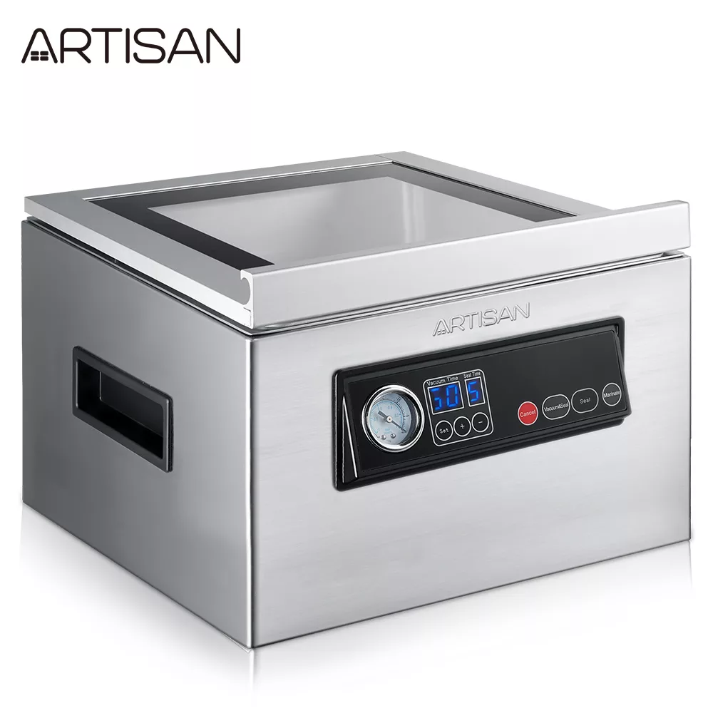 【ARTISAN奧堤森】不鏽鋼乾濕二用腔式真空包裝機CVS4300贈食物處理機