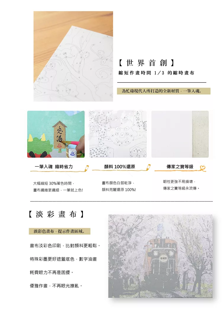 博客來 Homehere Diy數字油畫 京都櫻之嵐山 獨家縮時畫布