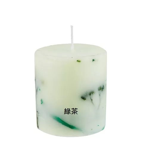【Casyopea】 鮮花裝飾蠟燭 綠茶