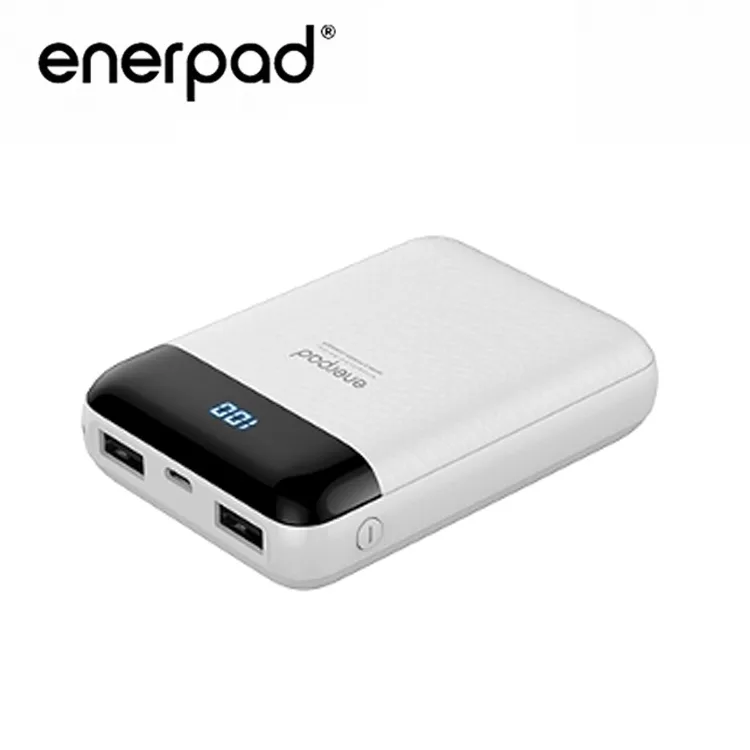 博客來 Enerpad 迷你高容量顯示型行動電源10000mah 白 Q 810 W 白