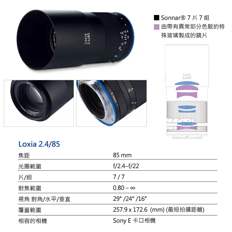 ZEISS蔡司 Loxia 85mm F/2.4 - 詳情2