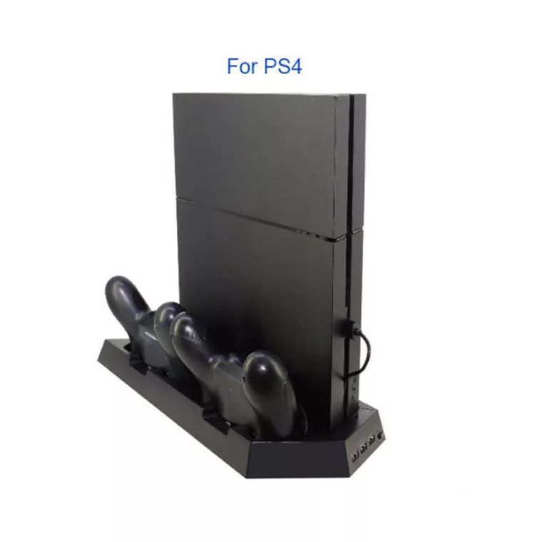 博客來 Lotus Ps4 Pro Ps4 Slim Ps4 三合一多功能散熱底座風扇 雙充