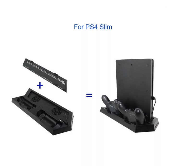 博客來 Lotus Ps4 Pro Ps4 Slim Ps4 三合一多功能散熱底座風扇 雙充
