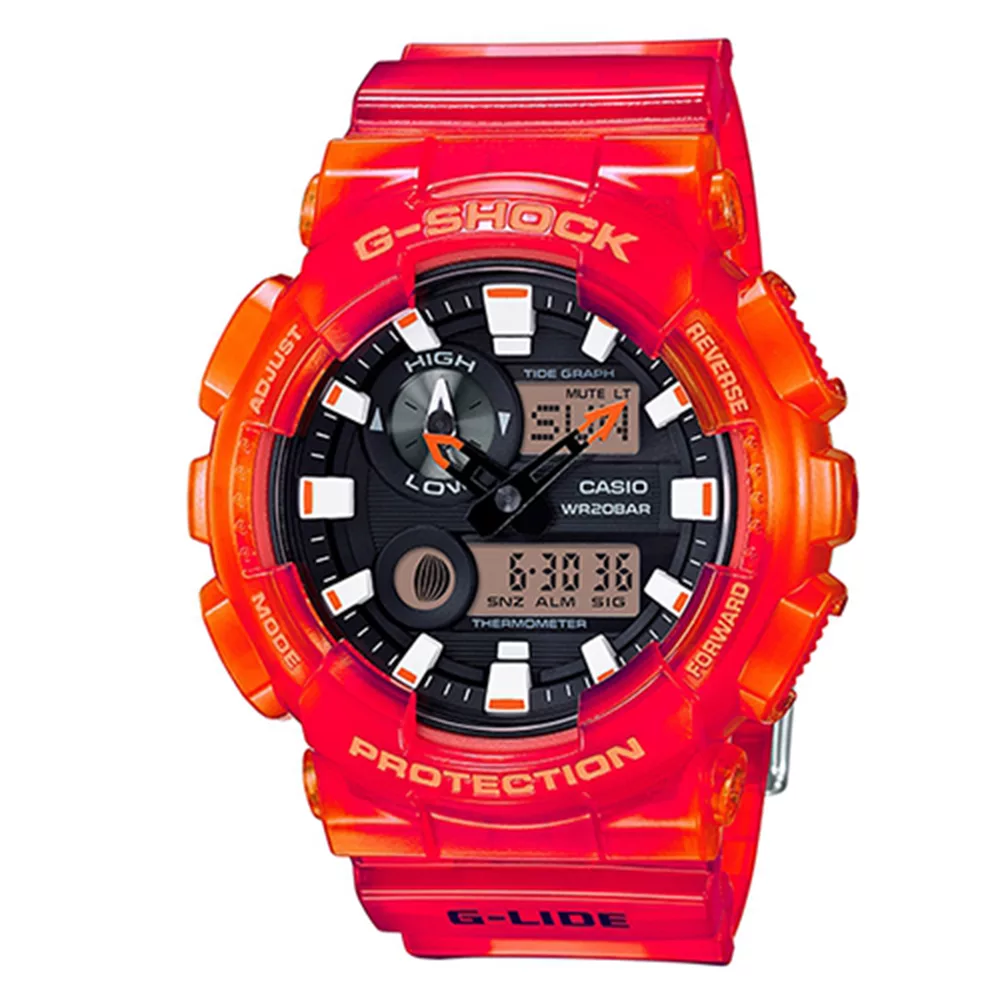 CASIO G-SHOCK系列 眼鏡蛇崛起時尚運動錶-GAX-100MSA-4ADR