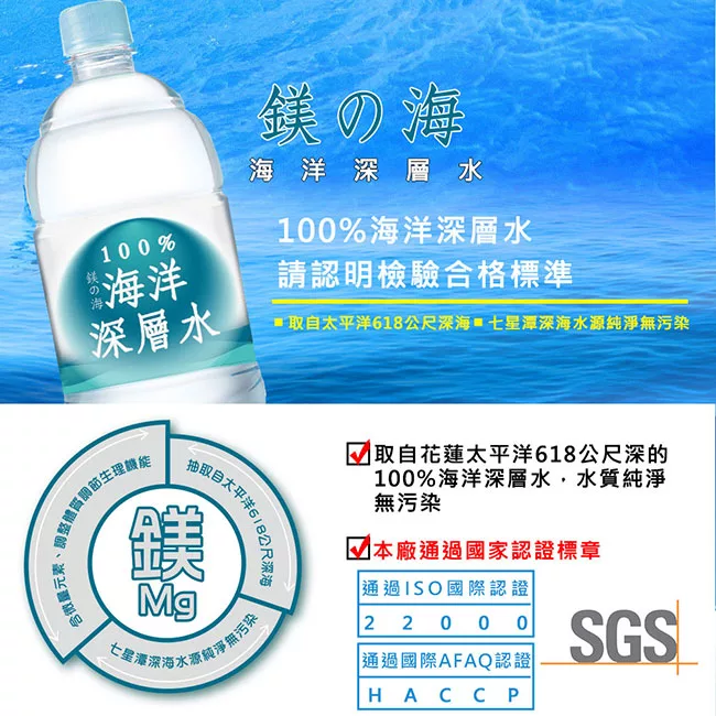 博客來 鎂の海100 海洋深層水1500ml 12瓶 箱 共2箱