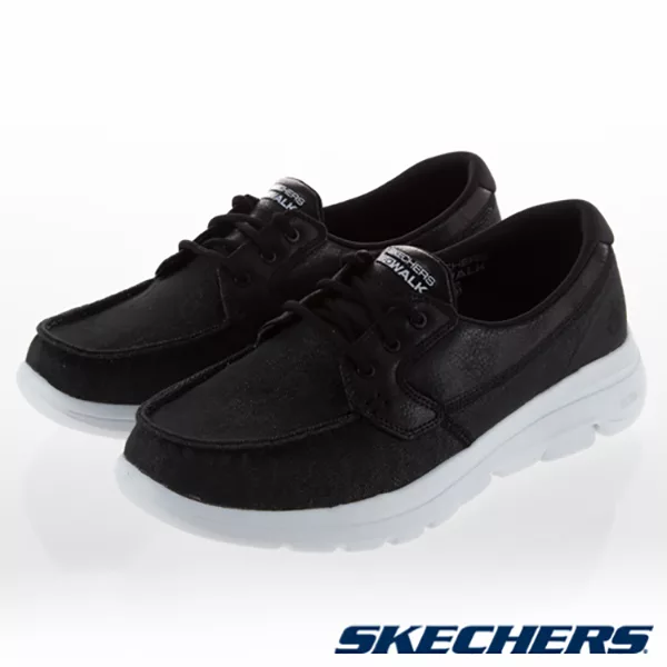 Skechers 男 健走系列 GO WALK 5 帆船鞋型健走鞋 55502BKW US9 黑