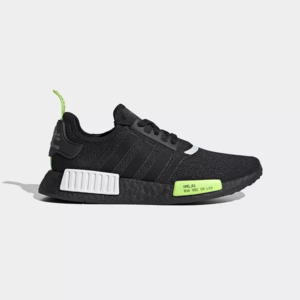 ADIDAS NMD_R1 男 休閒鞋 黑 EF4268 UK9.5 黑螢光