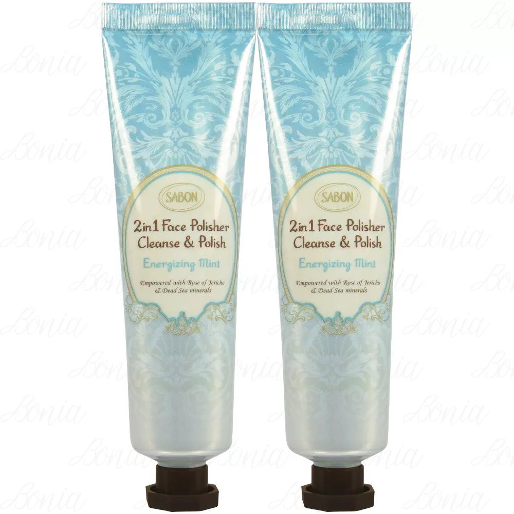 SABON 二合一臉部純淨磨砂膏(條裝)-薄荷(60ml)*2(公司貨)