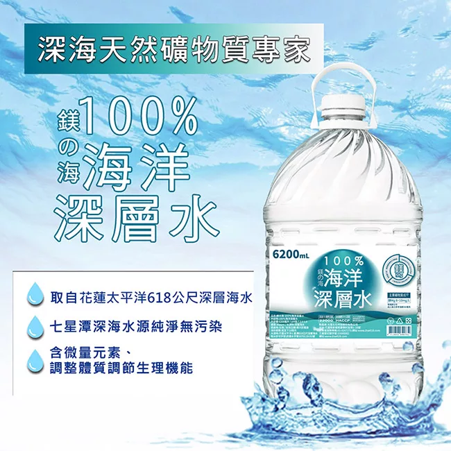 博客來 超值6箱 鎂の海 100 海洋深層水60ml 2瓶 箱