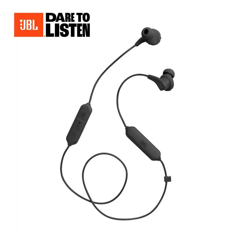 【JBL】ENDURANCE Run 2 BT 藍牙防水入耳式耳機(四色) Black