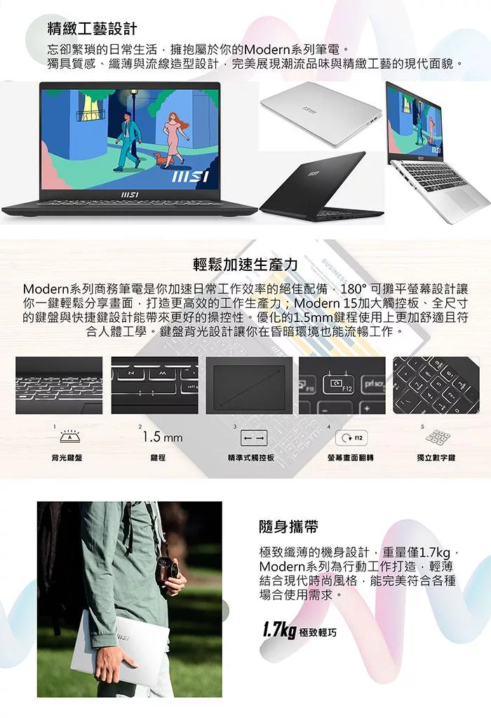 MSI微星 Modern B12M-435TW - 詳情1