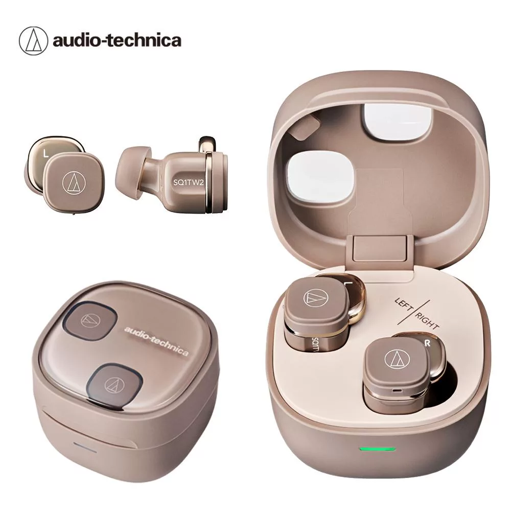 鐵三角 ATH-SQ1TW2 真無線耳機 拿鐵棕 拿鐵棕