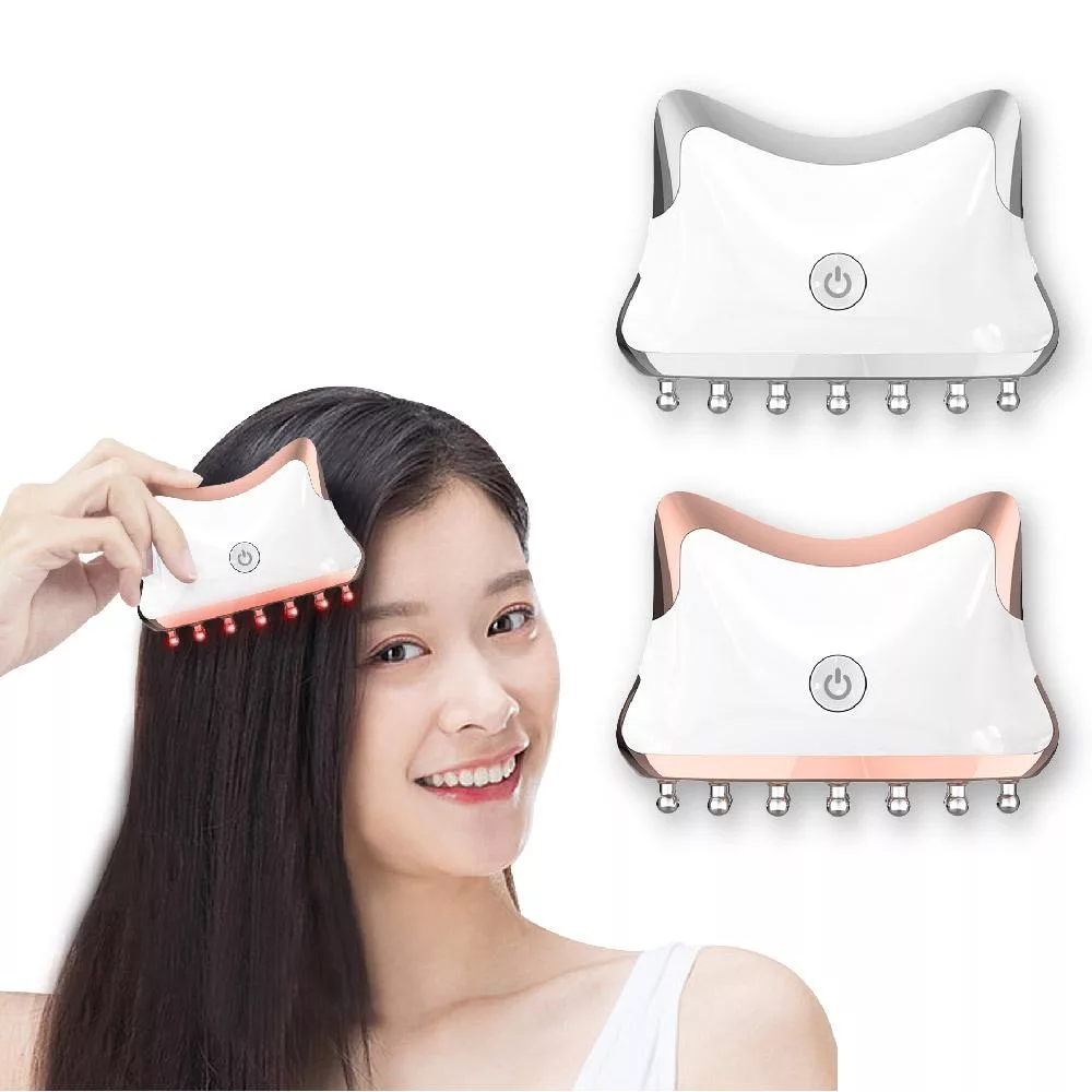 Beroso 倍麗森】美喵機 仿生變頻導流按摩梳/頭皮梳AB0053 全方位美容美體儀/按摩器  緋月粉金