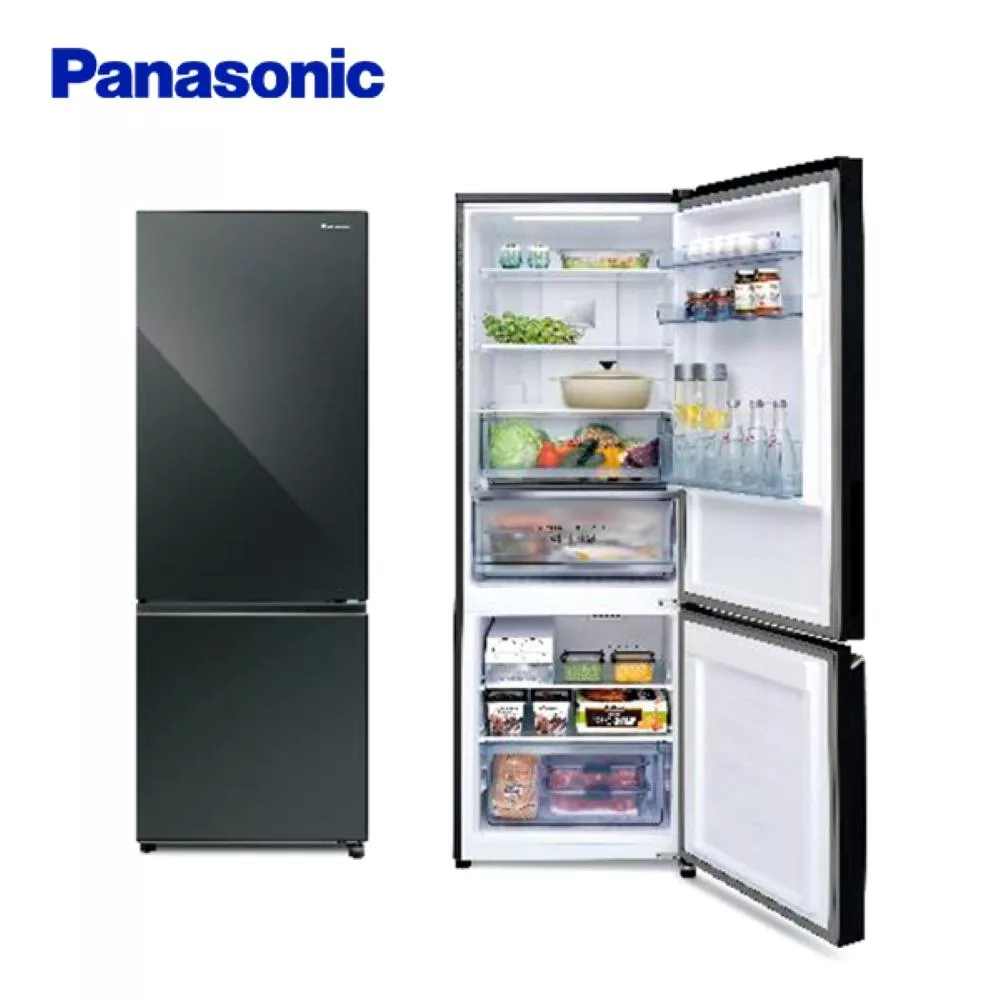 Panasonic 國際牌 ECONAVI 雙門300L冰箱 NR-B301VG -含基本安裝+舊機回收 (X1)鑽石黑